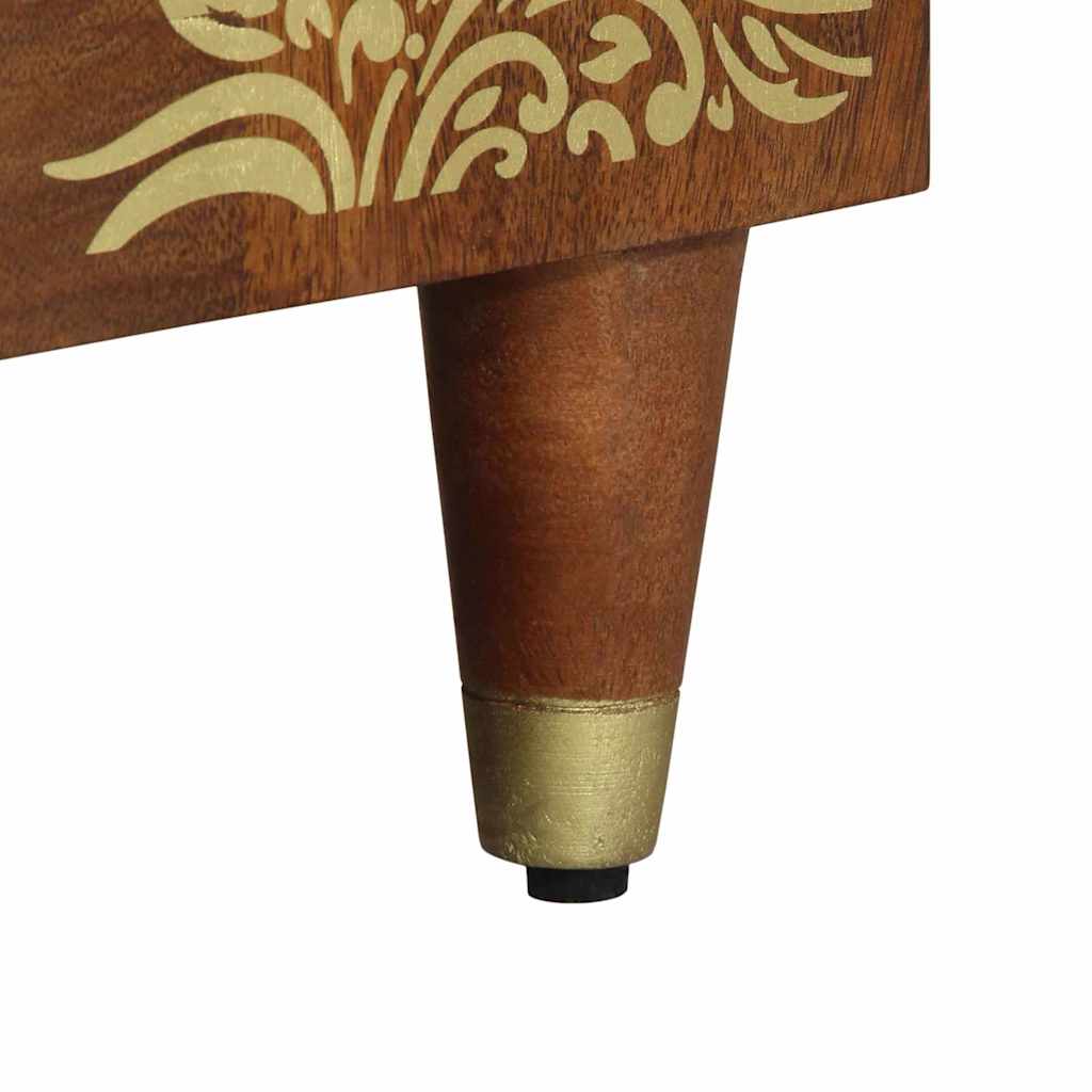 Set dulap baie cu sertar 3 pcs Maro miere Lemn de mango solid