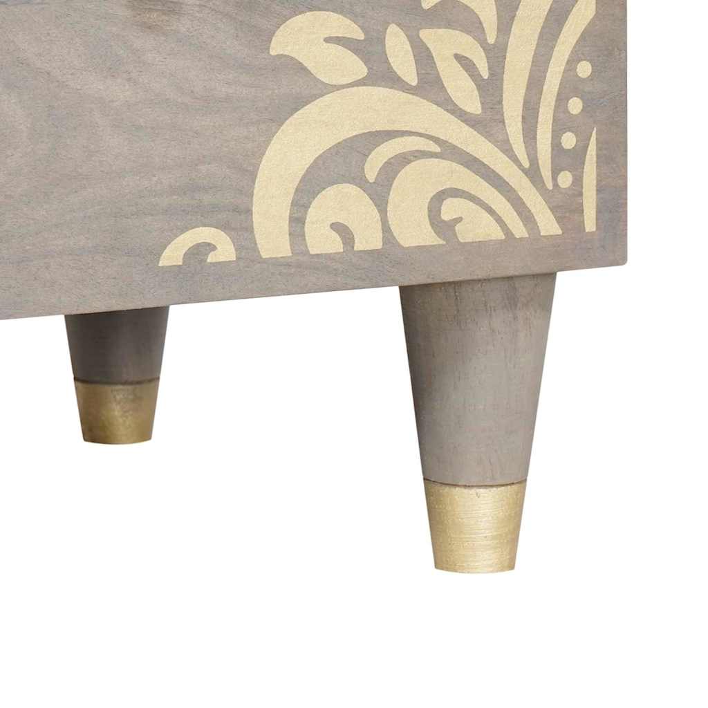 Set dulap baie Pe perete cu ușă 2 pcs Gri Lemn de mango solid