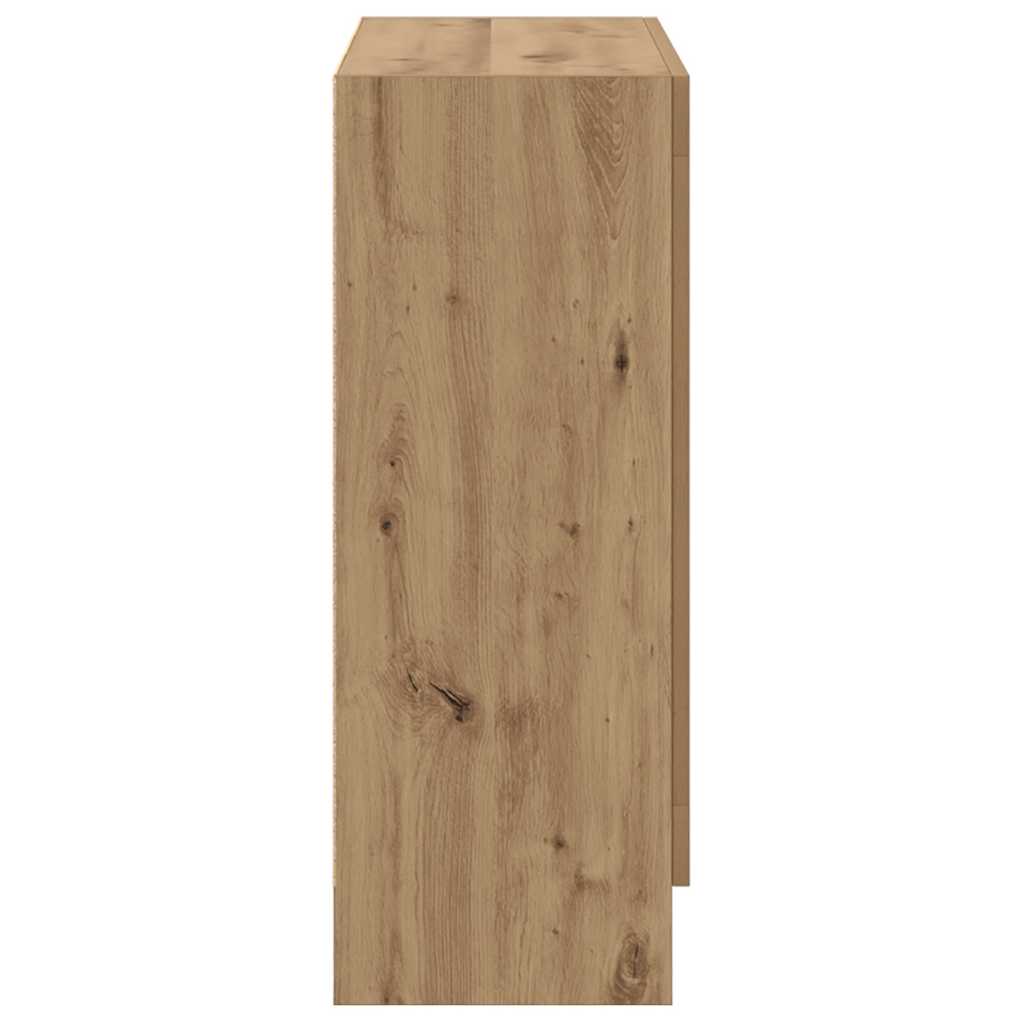 Bibliotecă, stejar artizanal, 82,5x30,5x80 cm, lemn prelucrat