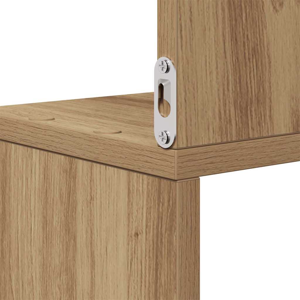 Raft perete colț stejar artizanal 20x20x127,5 cm lemn prelucrat