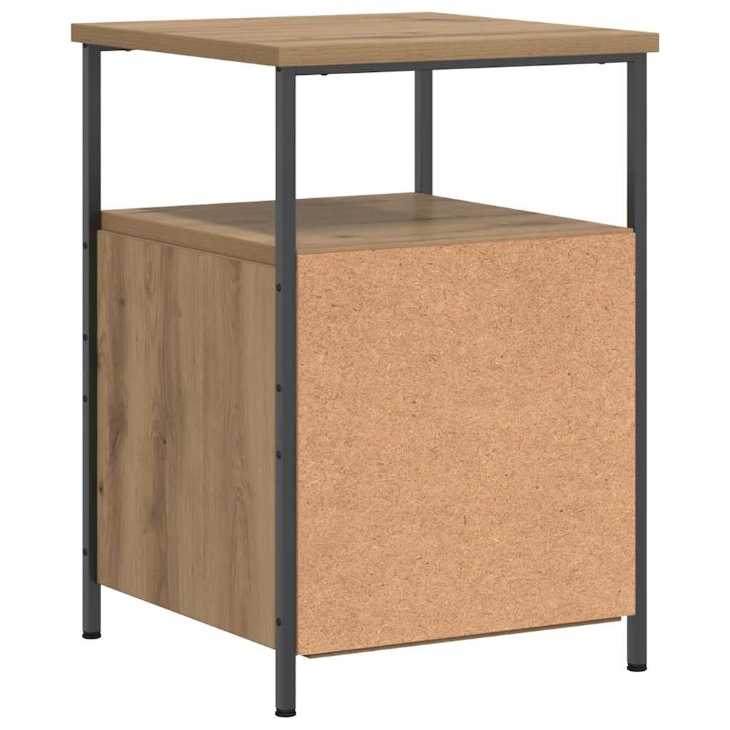 Noptieră, stejar artizanal, 34x35,5x50 cm, lemn prelucrat