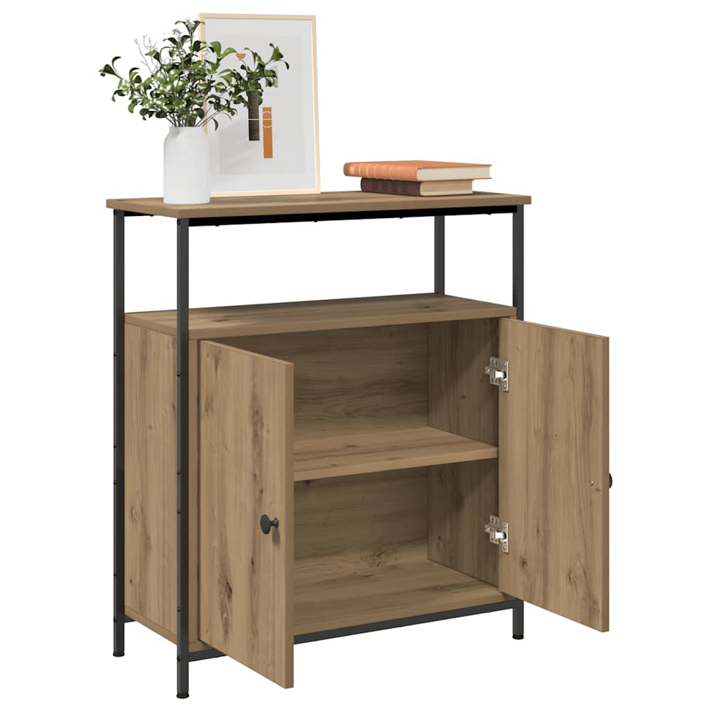 Servantă, stejar artizanal, 70x30x80 cm, lemn prelucrat