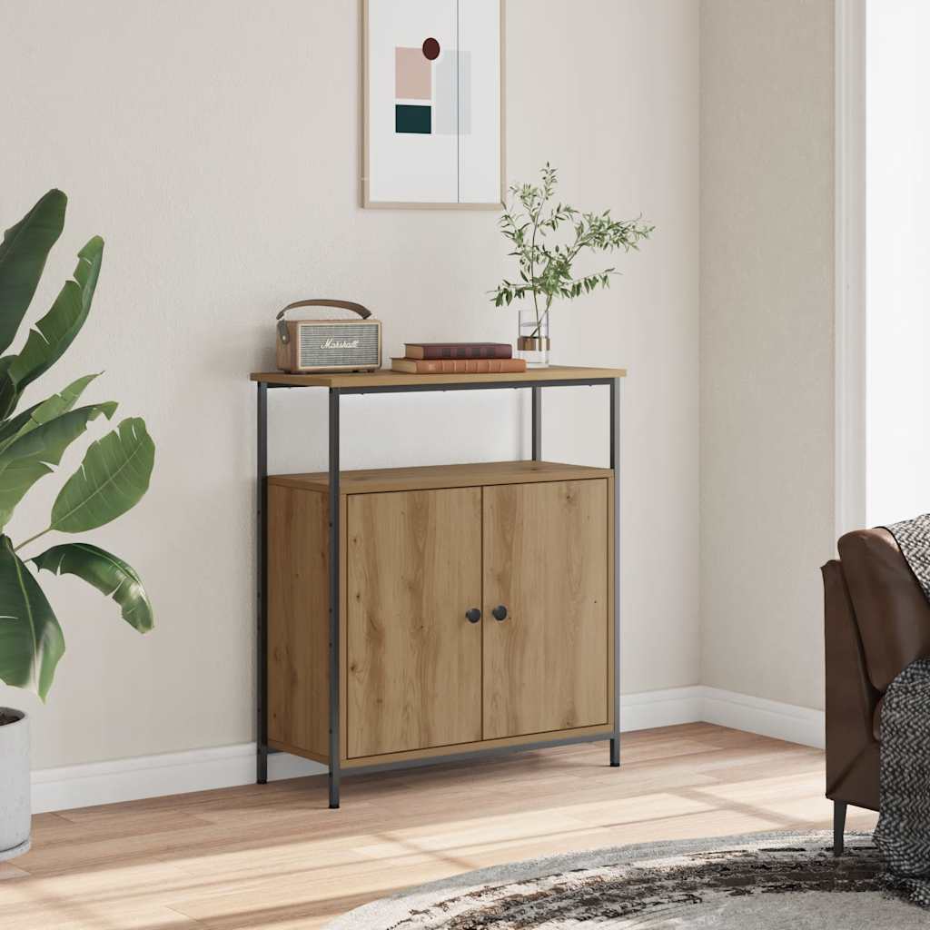 Servantă, stejar artizanal, 70x30x80 cm, lemn prelucrat