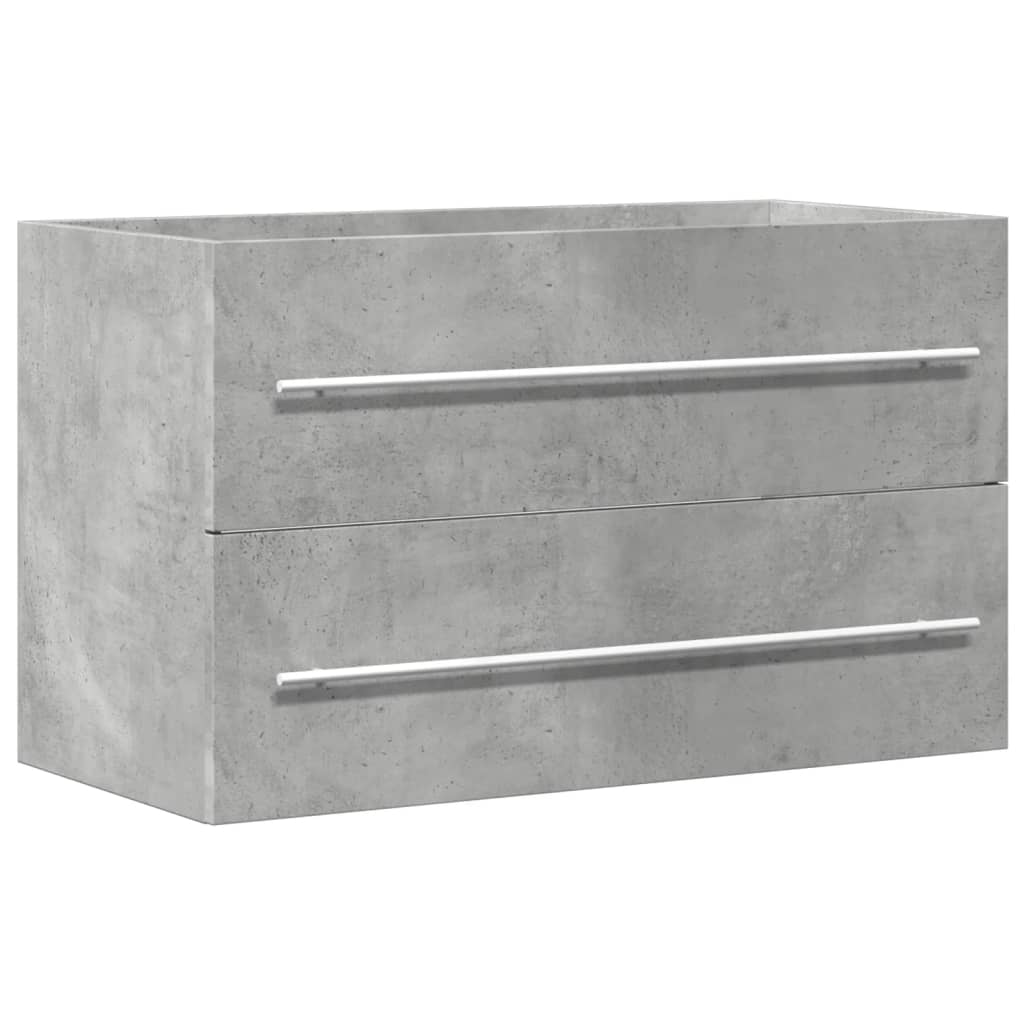 Dulap de chiuvetă gri beton 80x38,5x48 cm lemn prelucrat