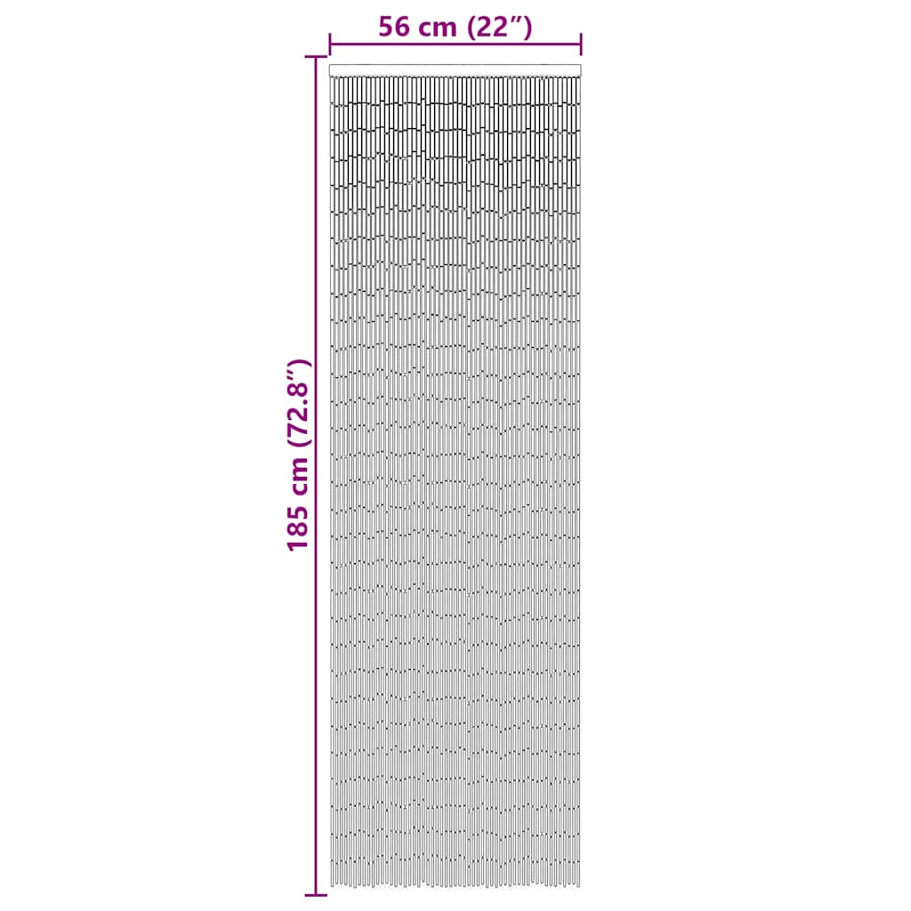Perdele ușă cu insecte gri închis 56x185 cm bambus