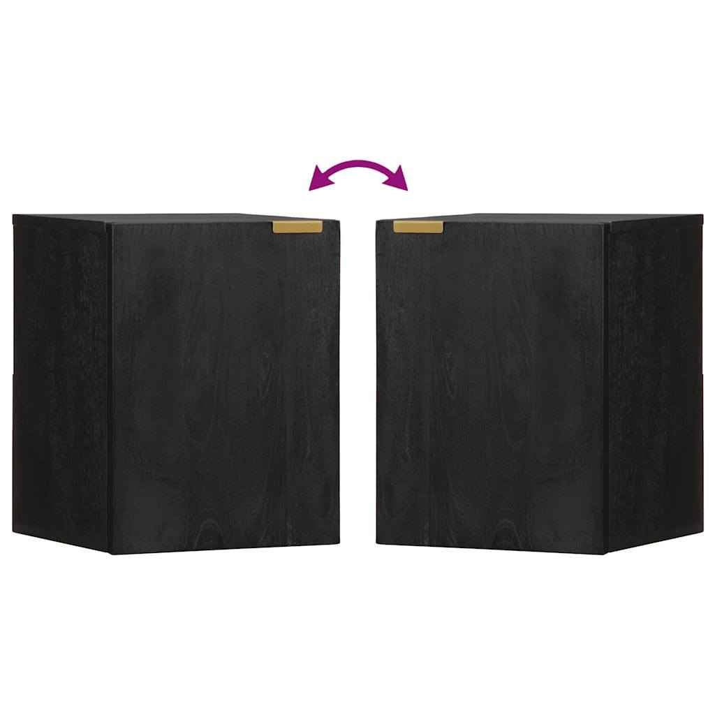 Dulap suspendat de baie, negru, 38x33x48 cm, lemn prelucrat