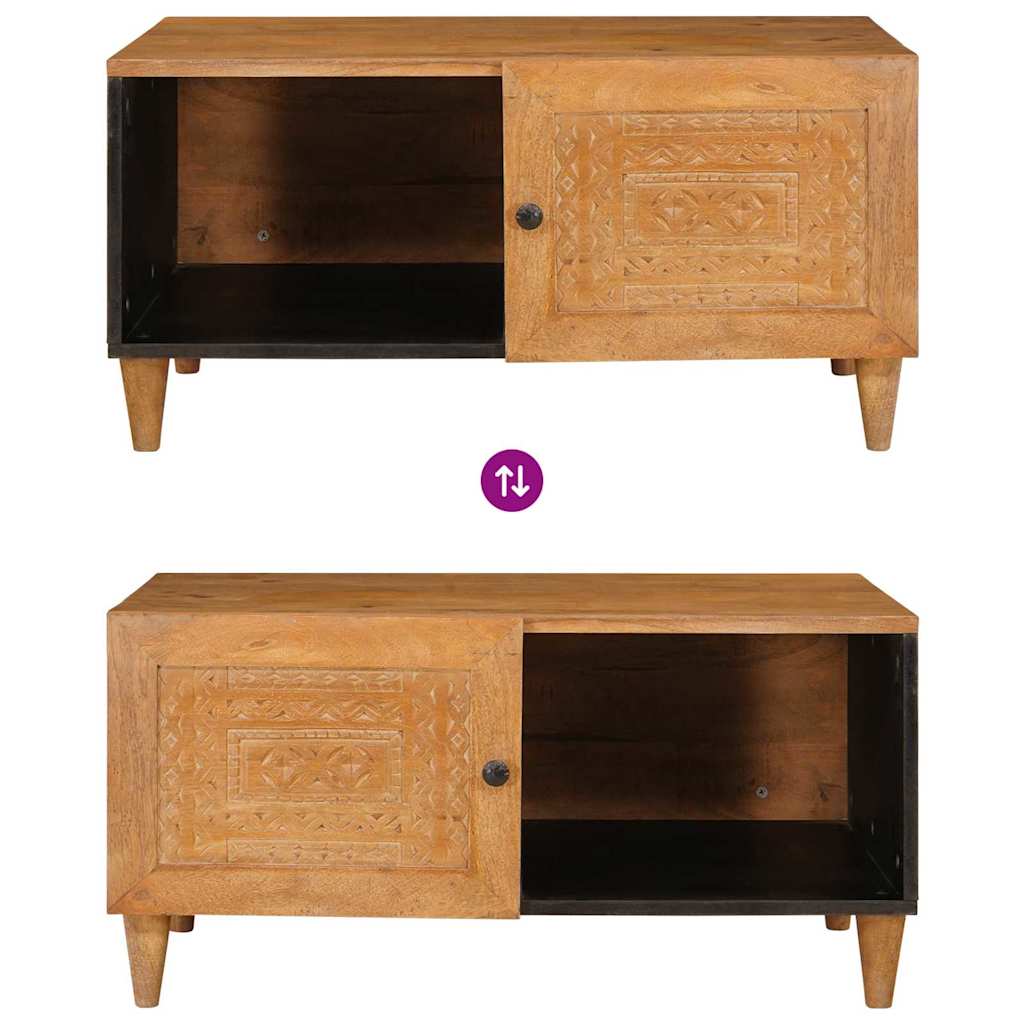 Masă de cafea Maro deschis 80 x 50 x 40 cm Lemn masiv de acacia