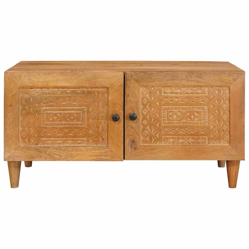 Masă de cafea Maro deschis 80 x 50 x 40 cm Lemn masiv de acacia