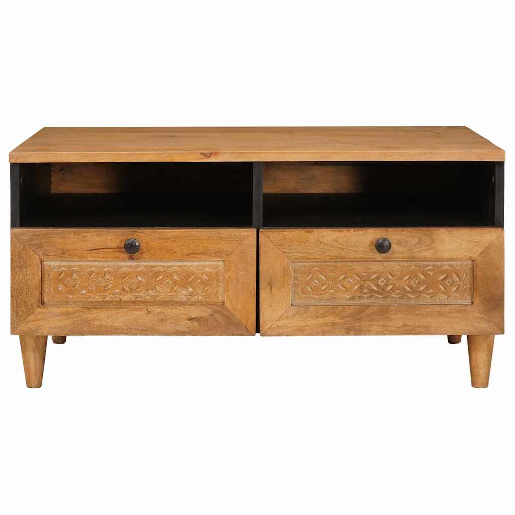 Masă de cafea Maro deschis 80 x 54 x 40 cm Lemn masiv de acacia