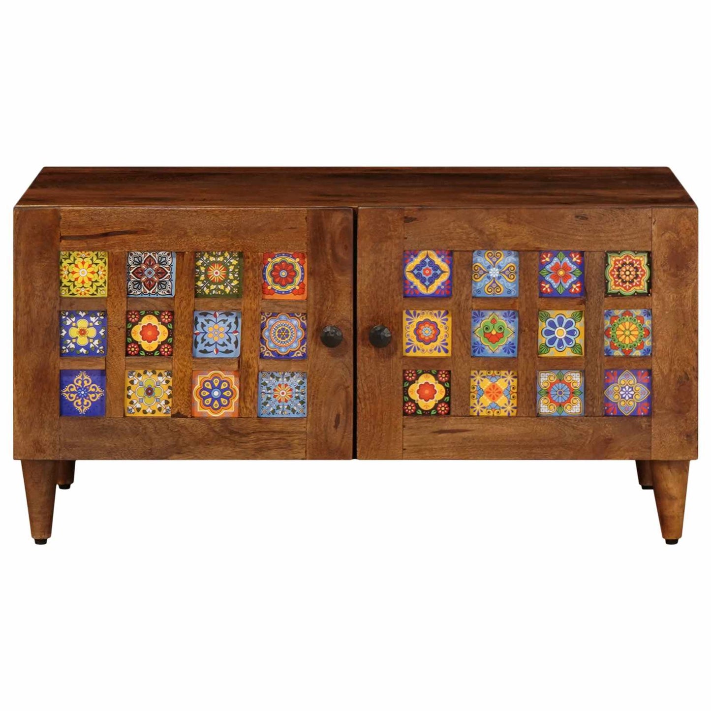 Masă de cafea Maro 80 x 50 x 40 cm Lemn de mango solid