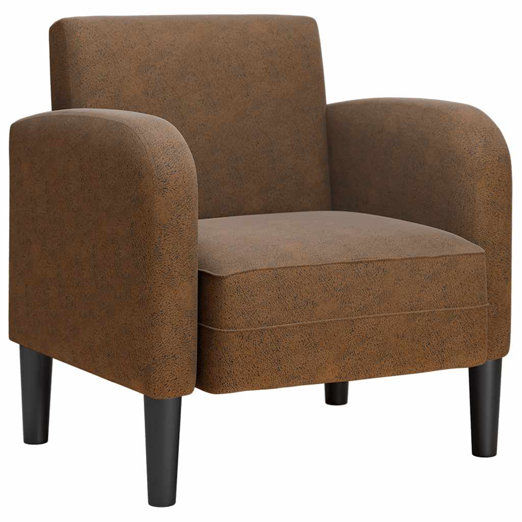 Canapea scaun cu cotiere maro 54 cm piele artificială - Vendito