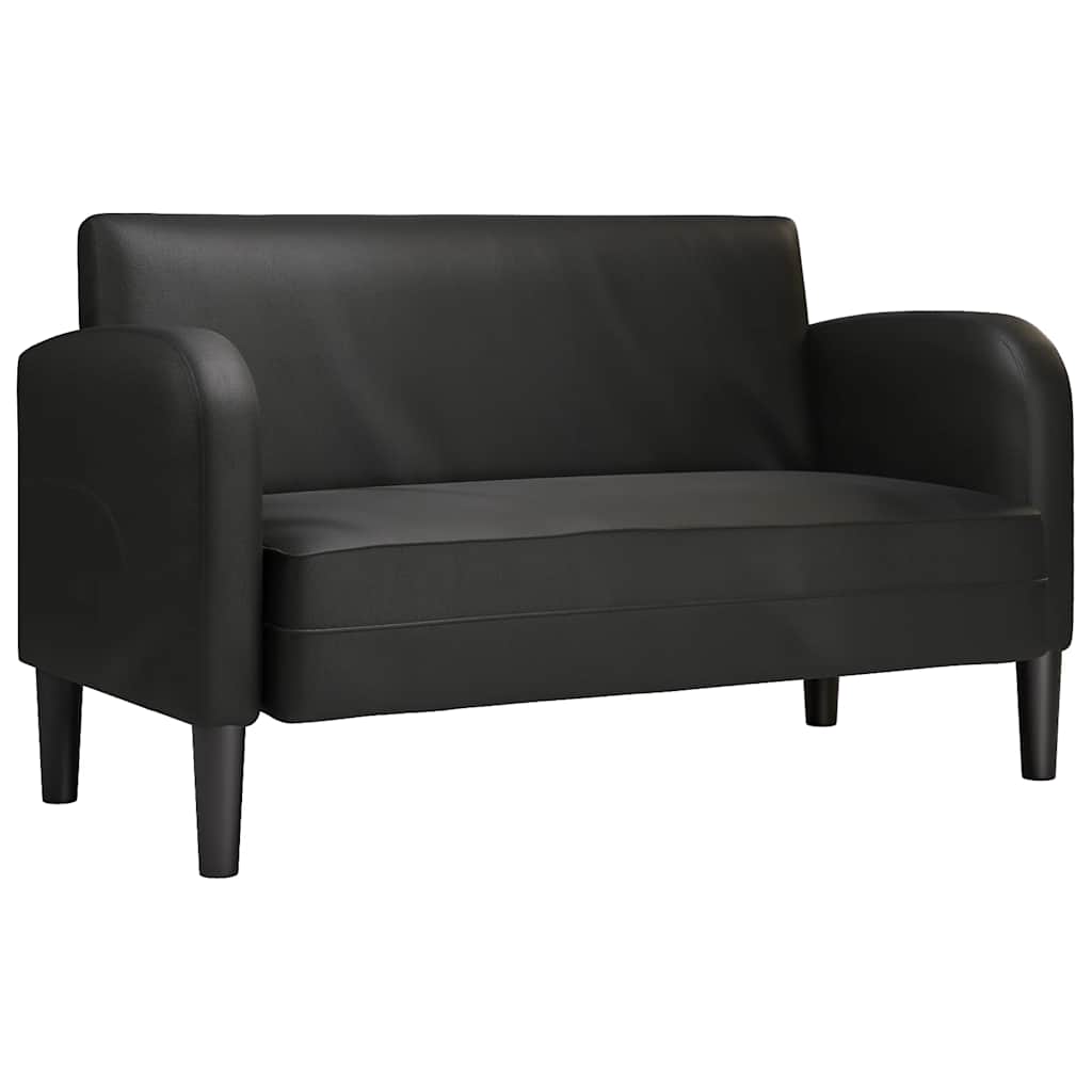 Canapea loveseat neagră 110 cm piele artificială - Vendito