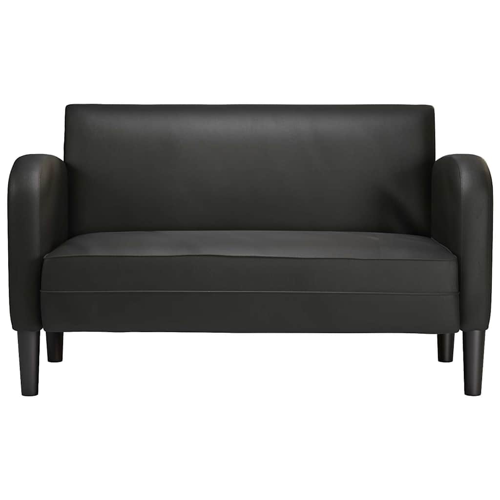 Canapea loveseat neagră 110 cm piele artificială - Vendito