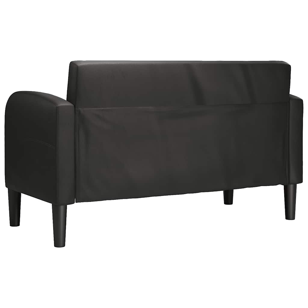 Canapea loveseat neagră 110 cm piele artificială - Vendito