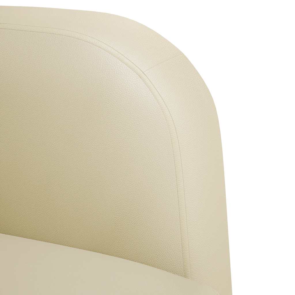 Canapea Loveseat crem 110 cm piele artificială