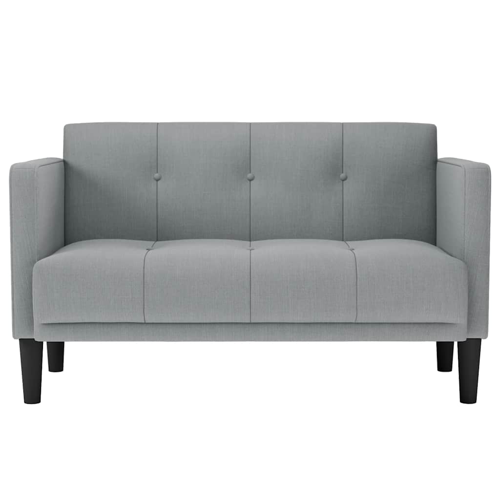 Canapea loveseat, gri deschis, 111 cm, textil - Vendito