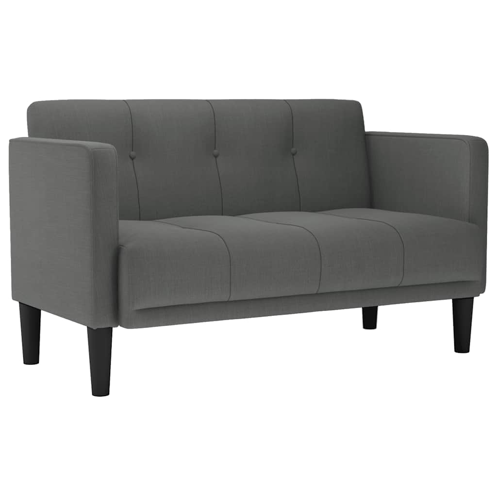 Canapea loveseat, gri închis, 111 cm, textil