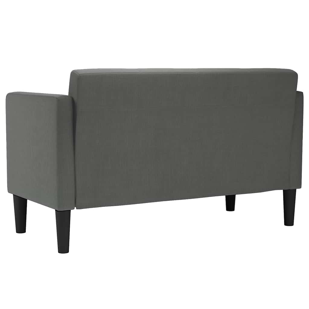 Canapea loveseat, gri închis, 111 cm, textil