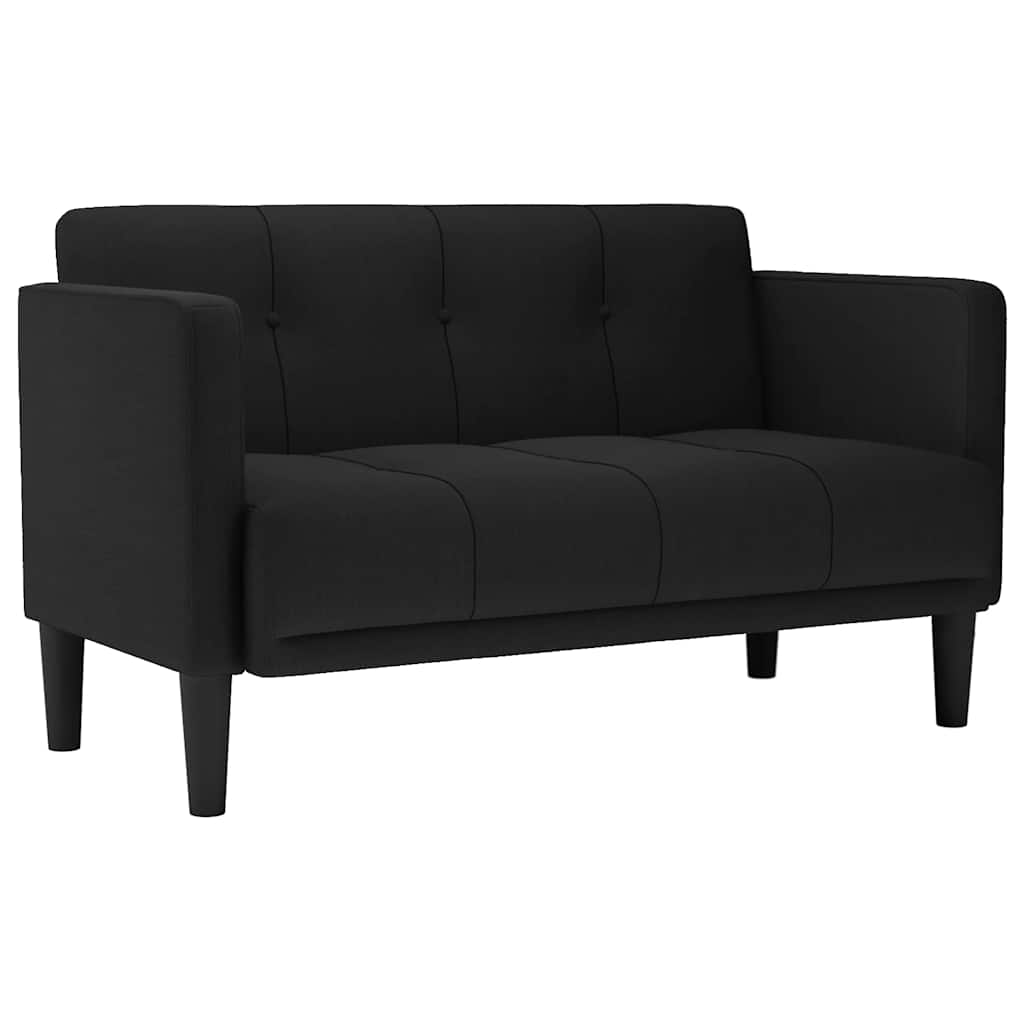 Canapea loveseat, negru, 111 cm, textil - Vendito