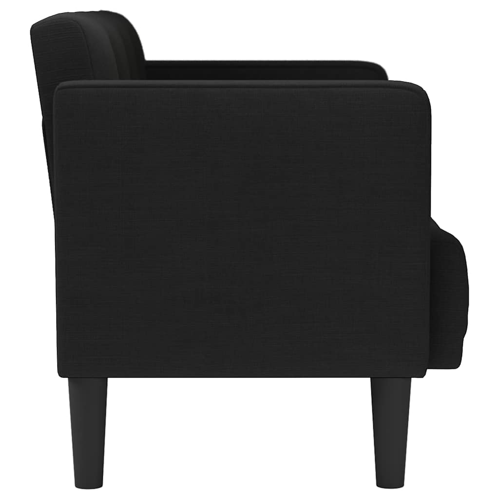 Canapea loveseat, negru, 111 cm, textil - Vendito