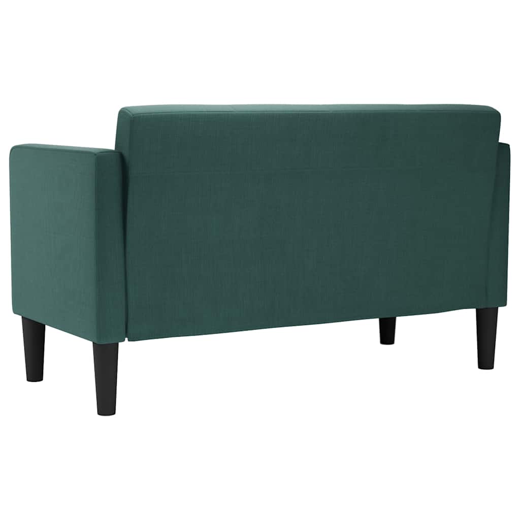 Canapea loveseat, verde închis, 111 cm, textil - Vendito