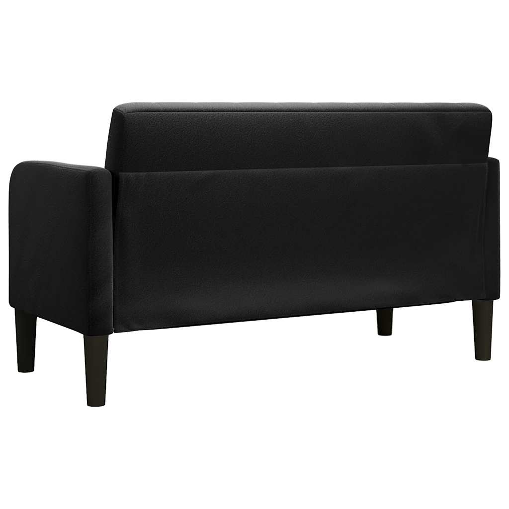 Canapea loveseat neagră 109 cm catifea - Vendito