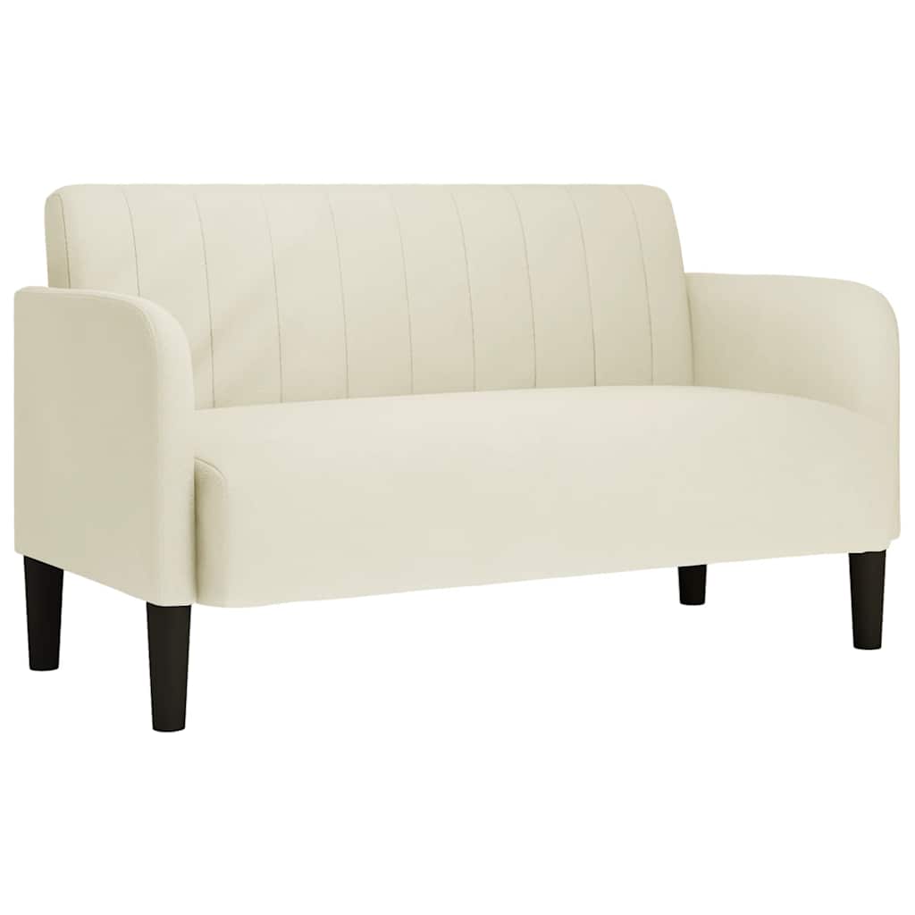 Canapea loveseat crem 109 cm catifea - Vendito