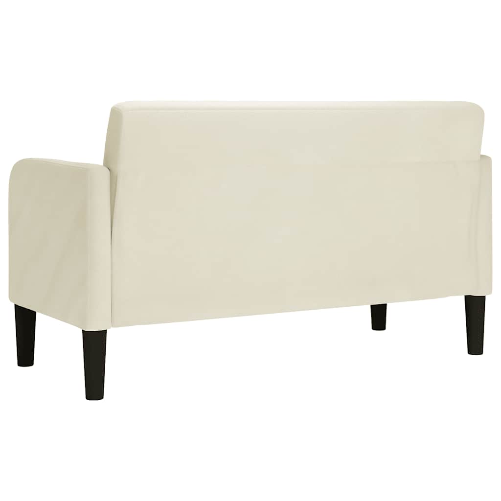 Canapea loveseat crem 109 cm catifea - Vendito