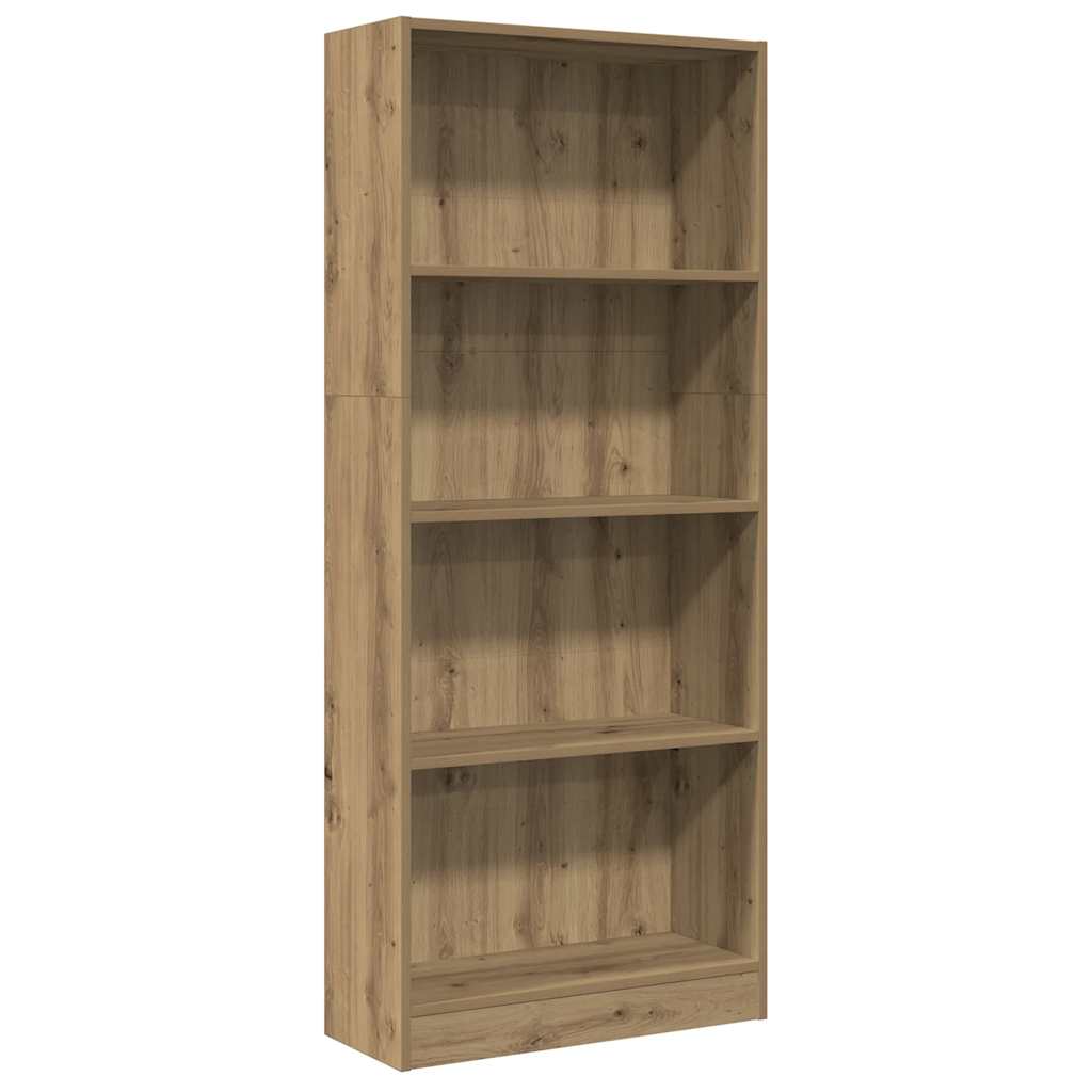 Bibliotecă, stejar artizanal, 60x24x143 cm, lemn prelucrat