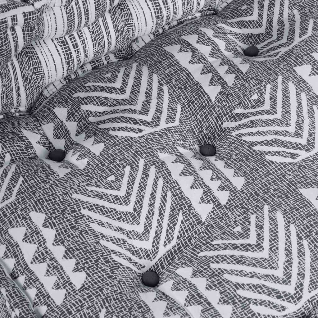 Canapea modulară 4 pcs Imprimare Gri țesătură