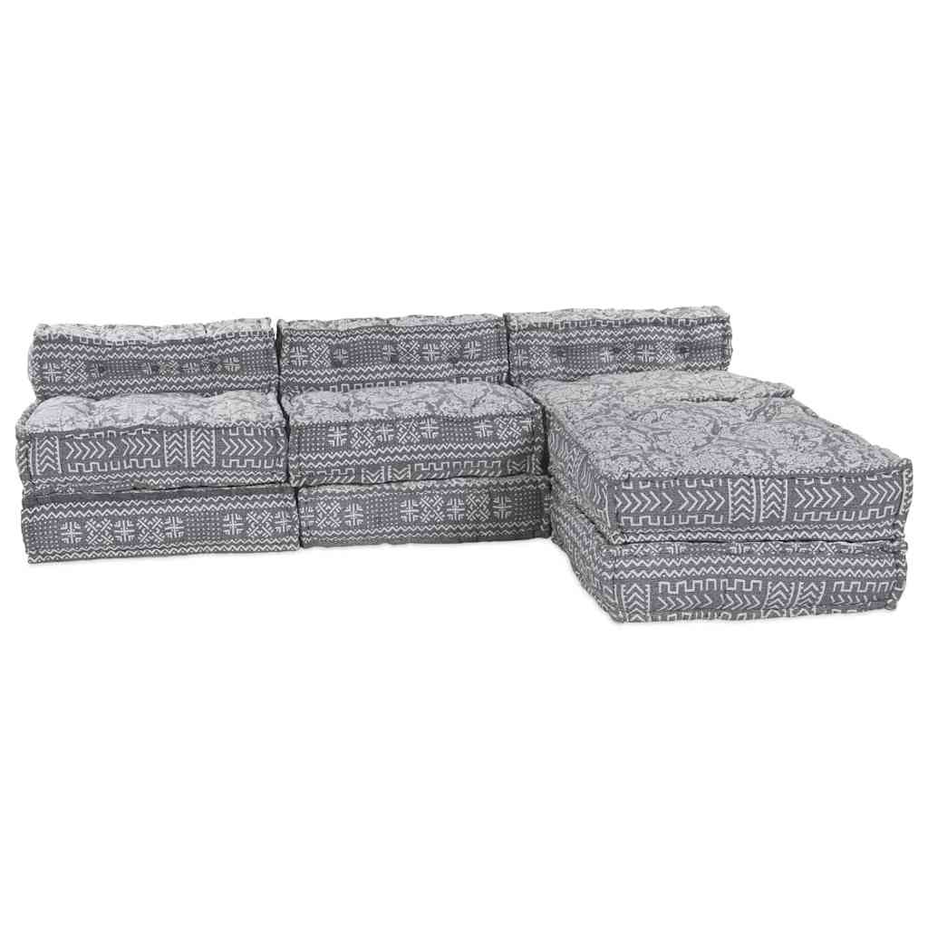 Canapea modulară 4 pcs Gri deschis țesătură