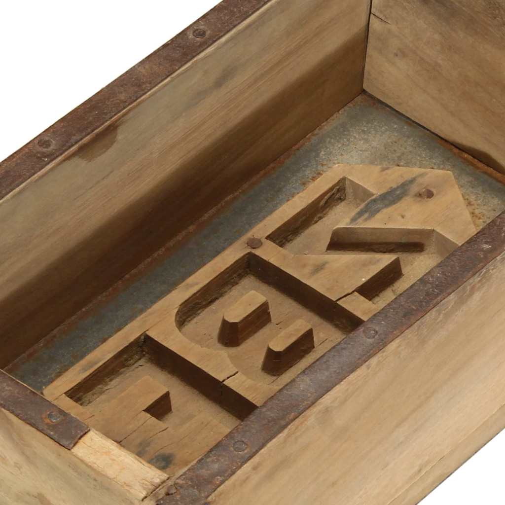 Tavă 4 pcs Maro 57 x 15 x 9 cm Lemn recuperat masiv