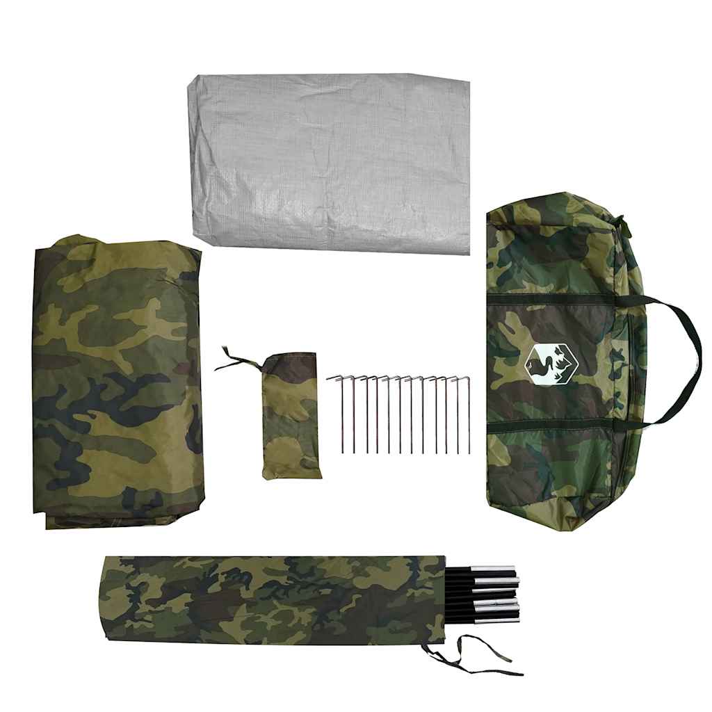 Cort de pescuit pentru 5 persoane, camuflaj, impermeabil