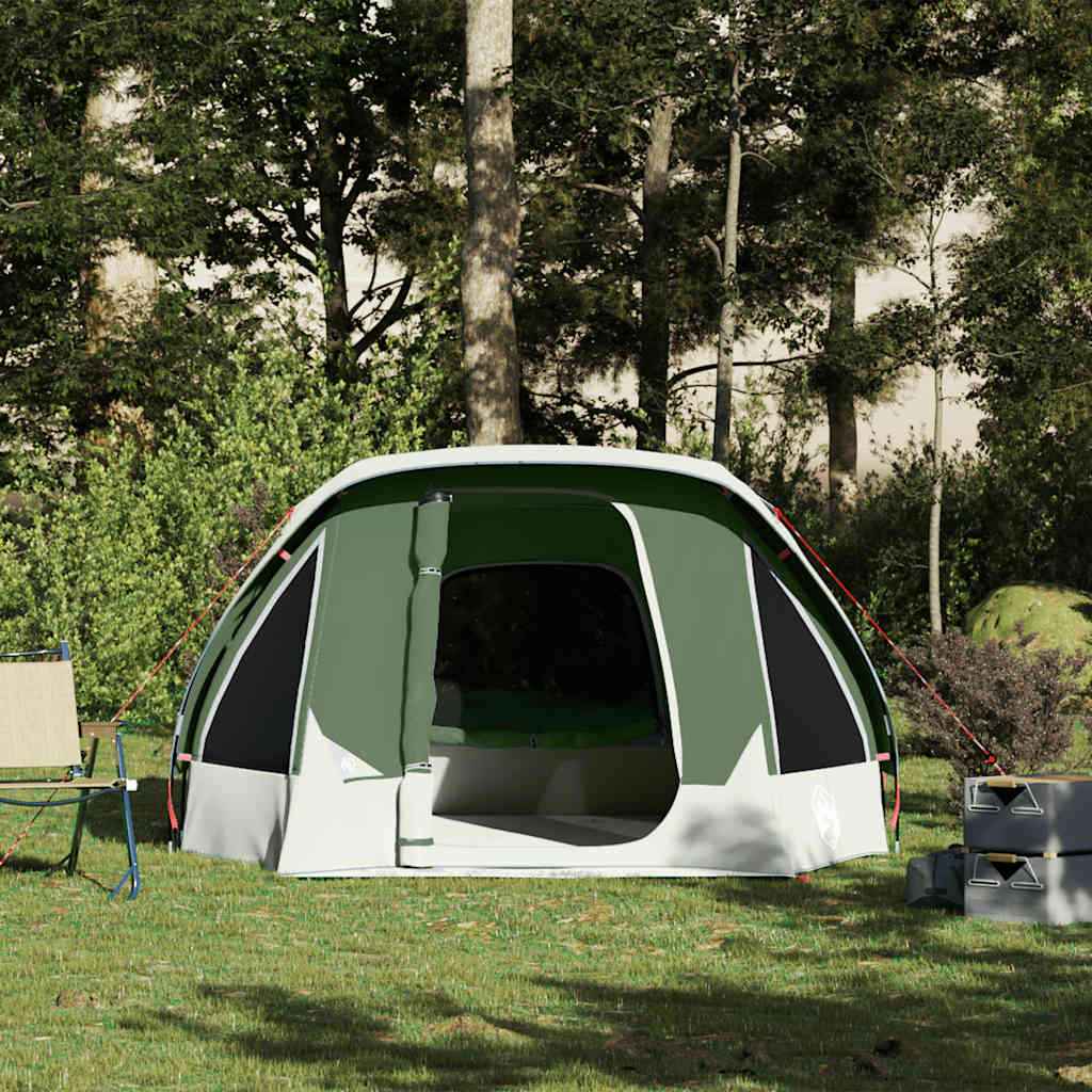 Cabină cort de camping, 4 persoane, verde, impermeabil