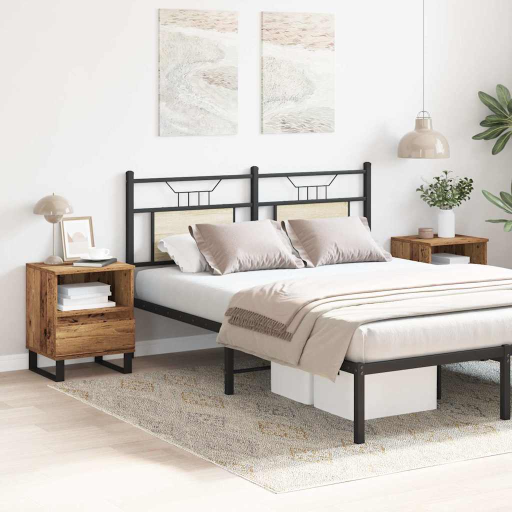 Noptiere, 2 buc., lemn vechi, 40x35x50 cm, lemn prelucrat