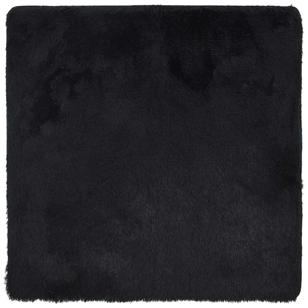 Covor shaggy cu pom înalt, NAVARRA, negru, 240x240cm, poliester