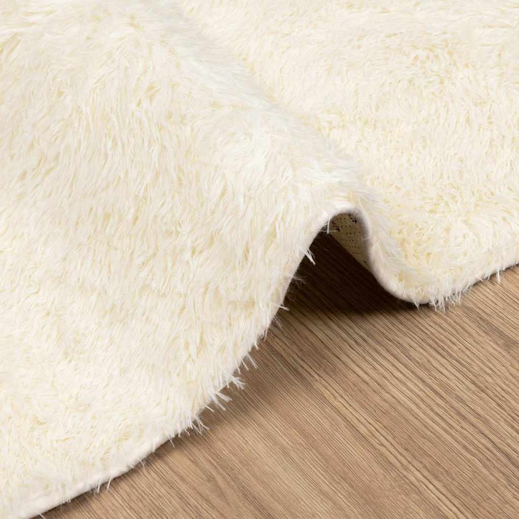Covor shaggy cu pom înalt, NAVARRA, crem, 240x240 cm, poliester