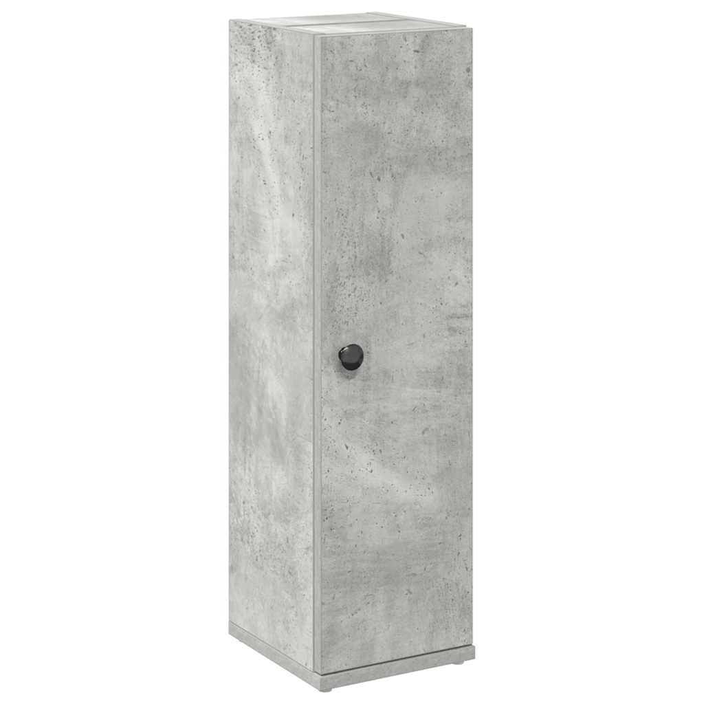 Dulap de baie cu suport role, gri beton, 20,5x22x72 cm