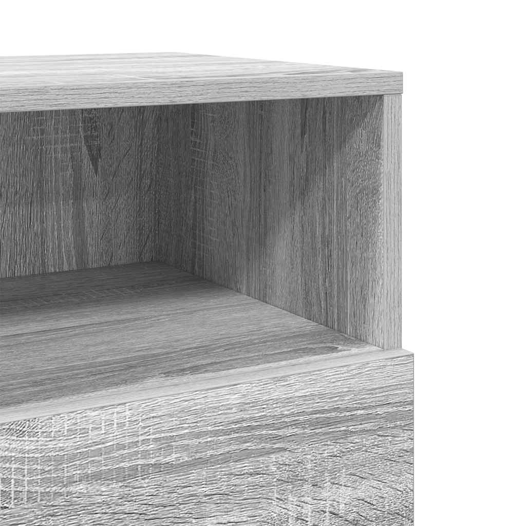 Noptiere 2 buc cu 2 sertare Gri Sonoma 36x36x68 cm