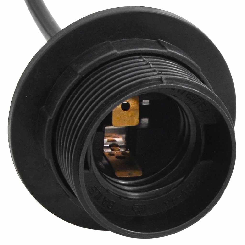 Lampă suspendată cu 5 suporturi E27 metal negru - Vendito