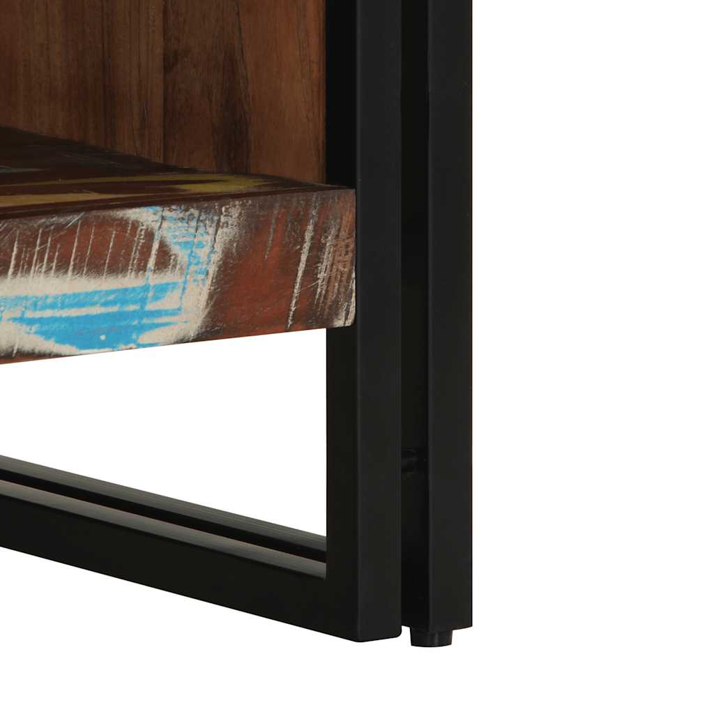 Masuta de cafea multicolora 50x50x38 cm lemn masiv recuperat