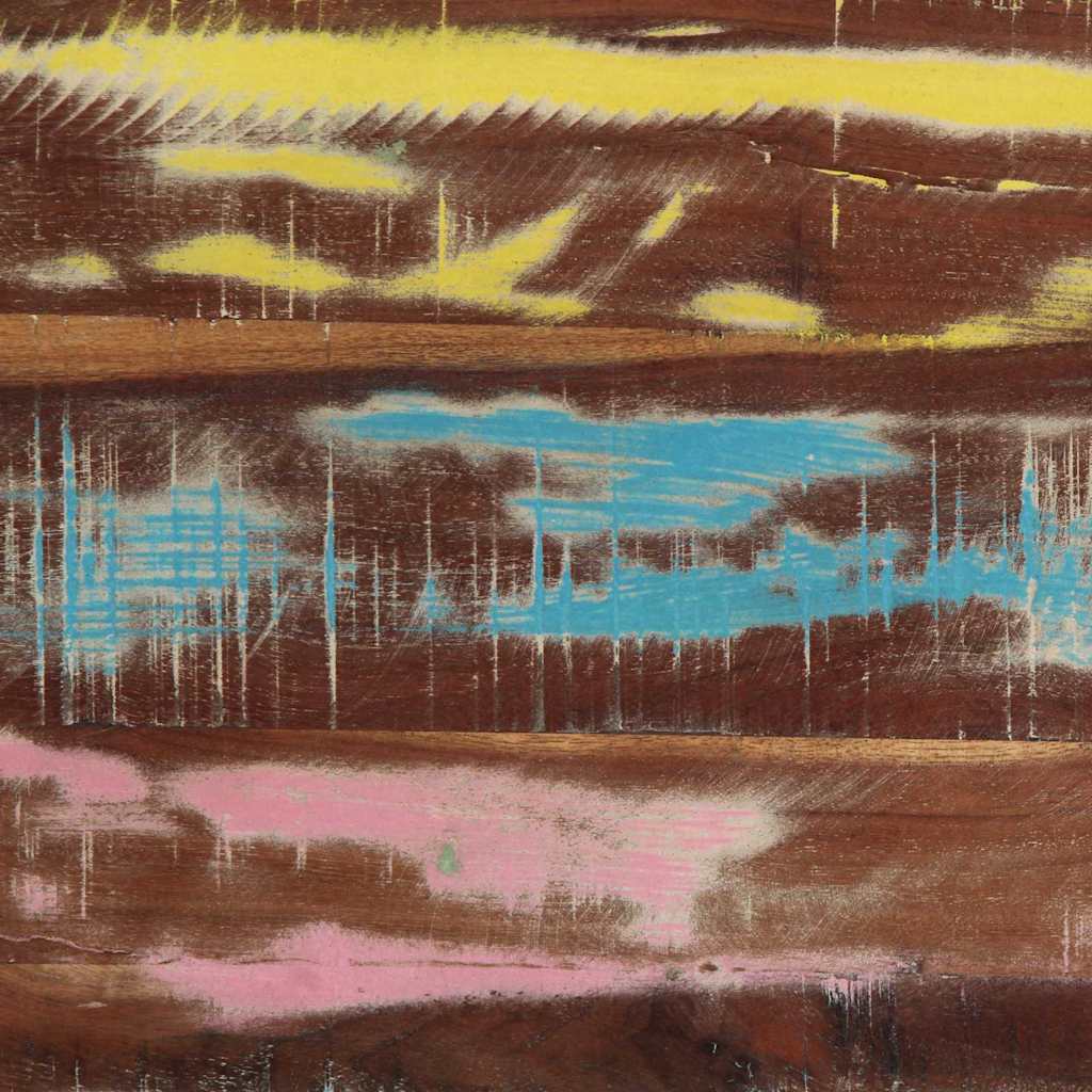 Masă de cafea Multicolour 40 x 40 x 38 cm Lemn recuperat masiv