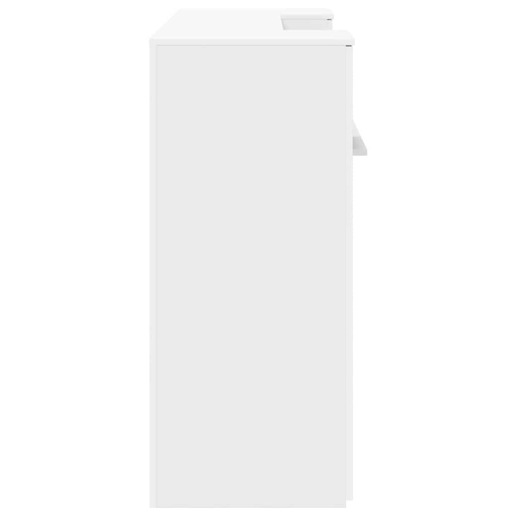 Birou de recepție, alb, 180x50x103,5 cm, lemn stratificat