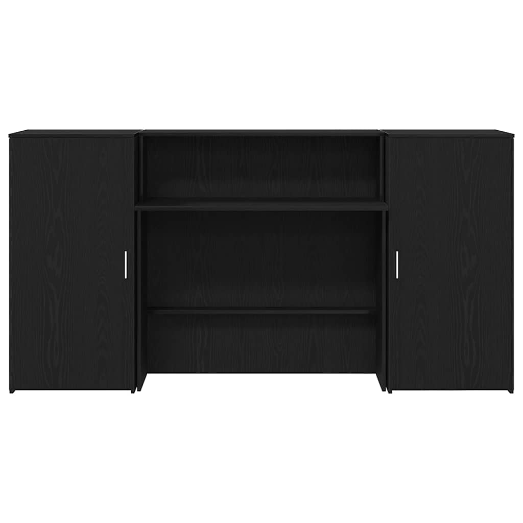 Birou de recepție Stejar negru 200x50x103,5 cm Lemn prelucrat