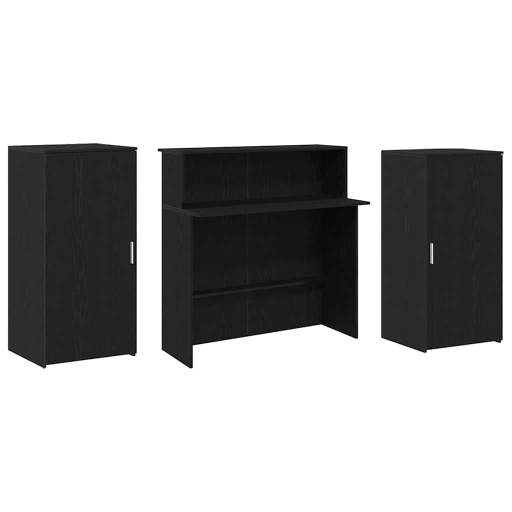 Birou de recepție Stejar negru 200x50x103,5 cm Lemn prelucrat