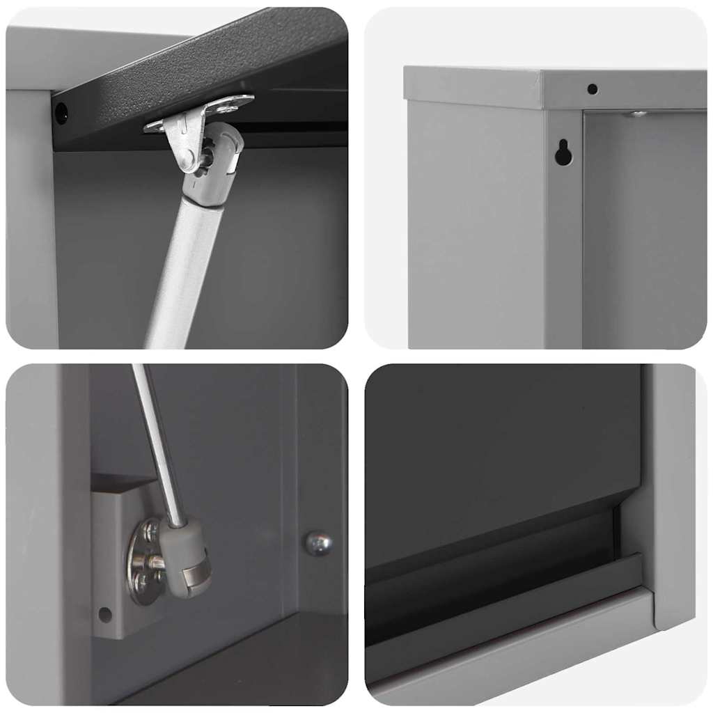 Dulap pentru unelte cu depozitare Negru și Gri 50 x 25 x 35 cm