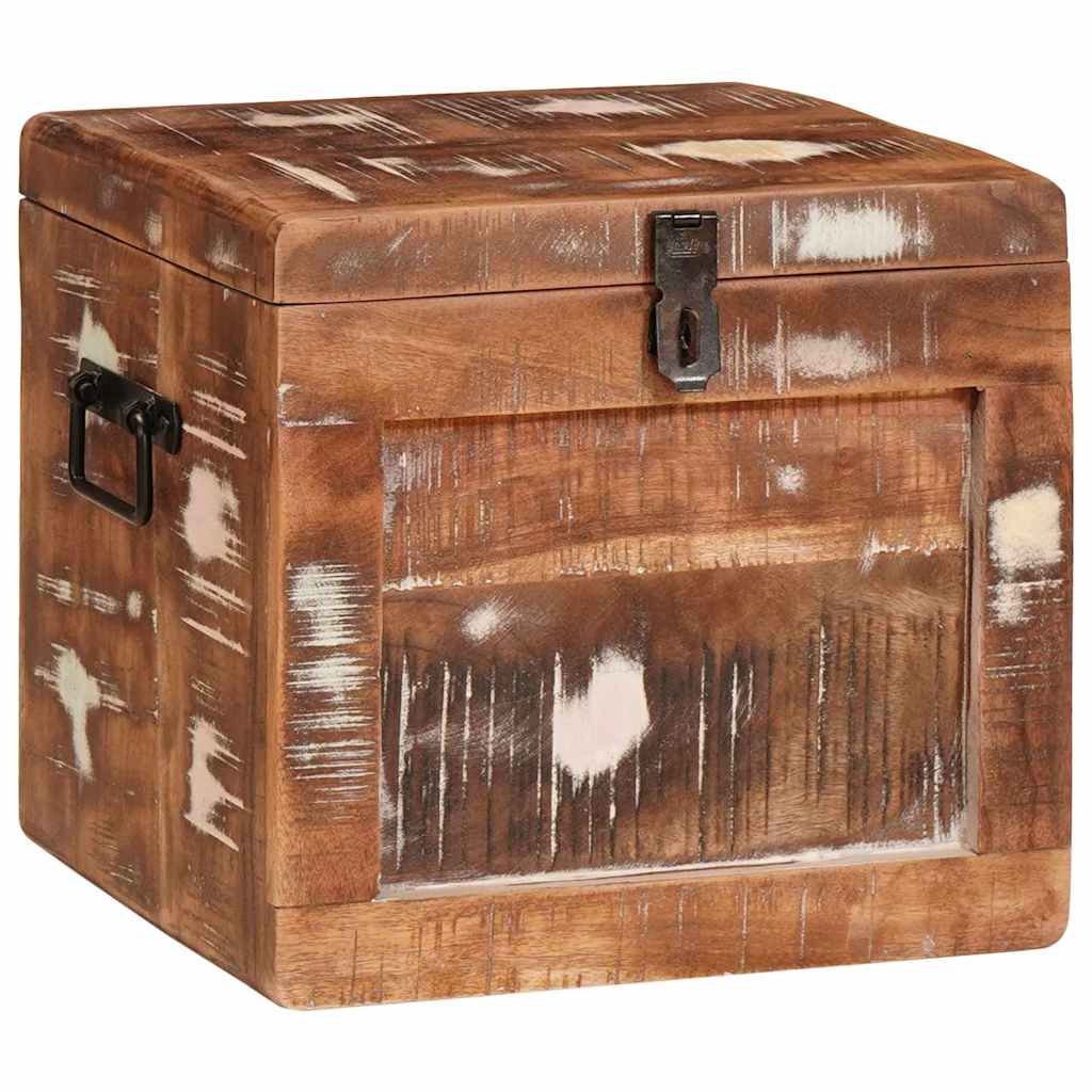 Cutie de depozitare cu depozitare Maro Lemn de mango solid