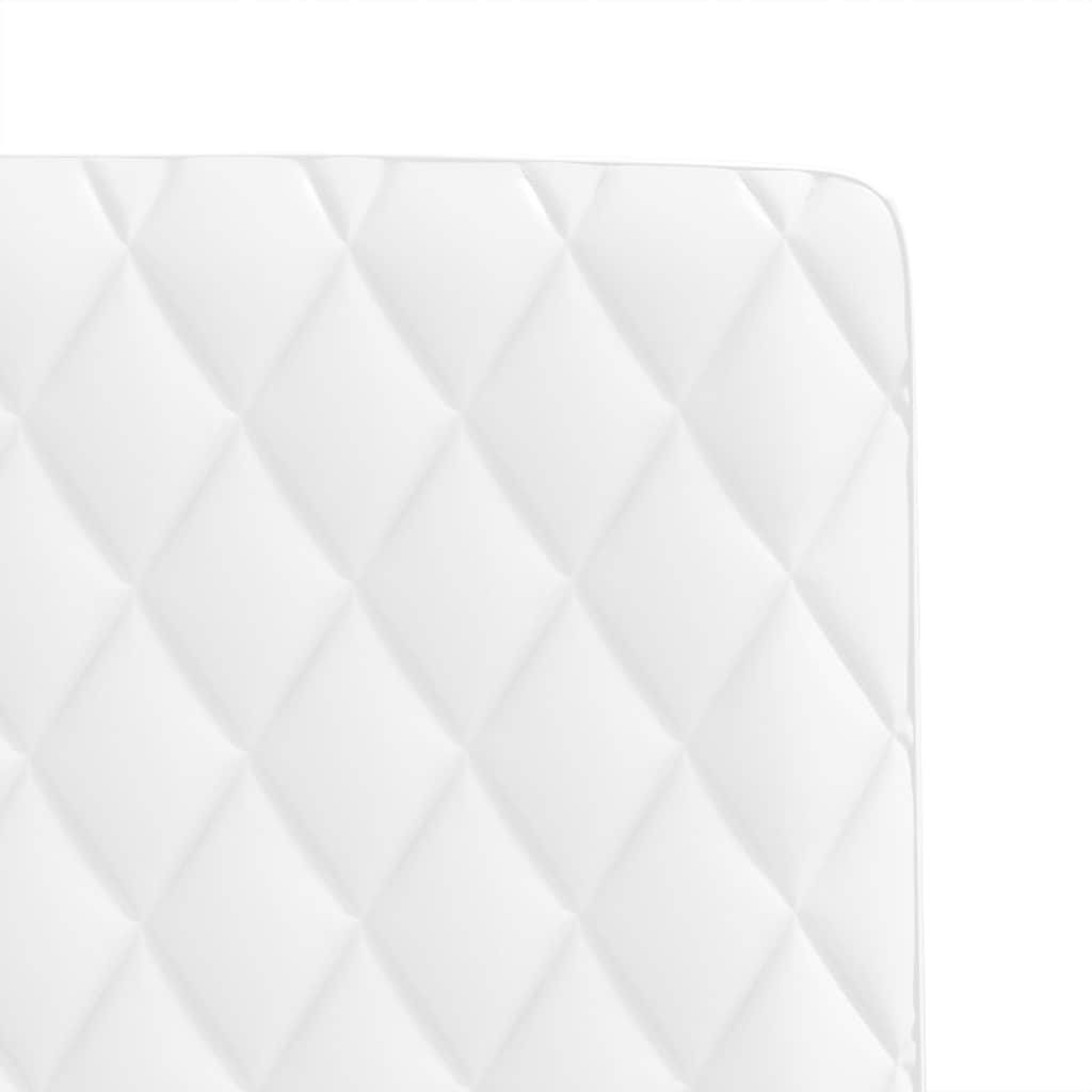 Scaune de bucătărie, 2 buc., alb, piele ecologică