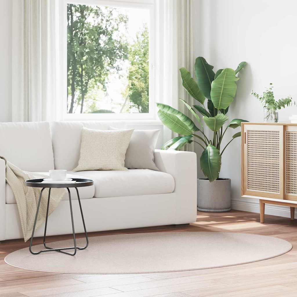 Covoare de zonă Oval HUARTE Nisipiu 140 x 200 cm 100% Polyester