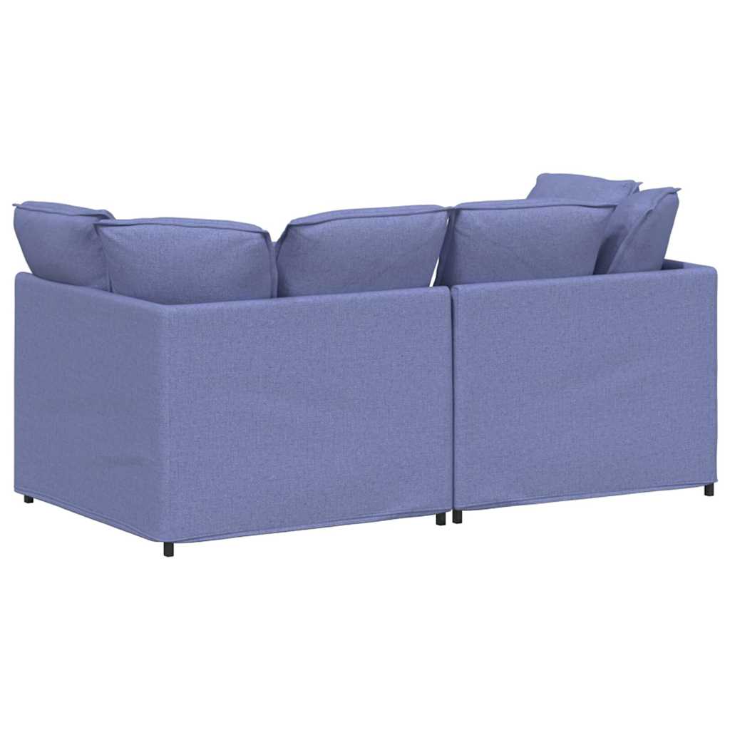 Canapea modulară cu perne, albastru jeans, textil